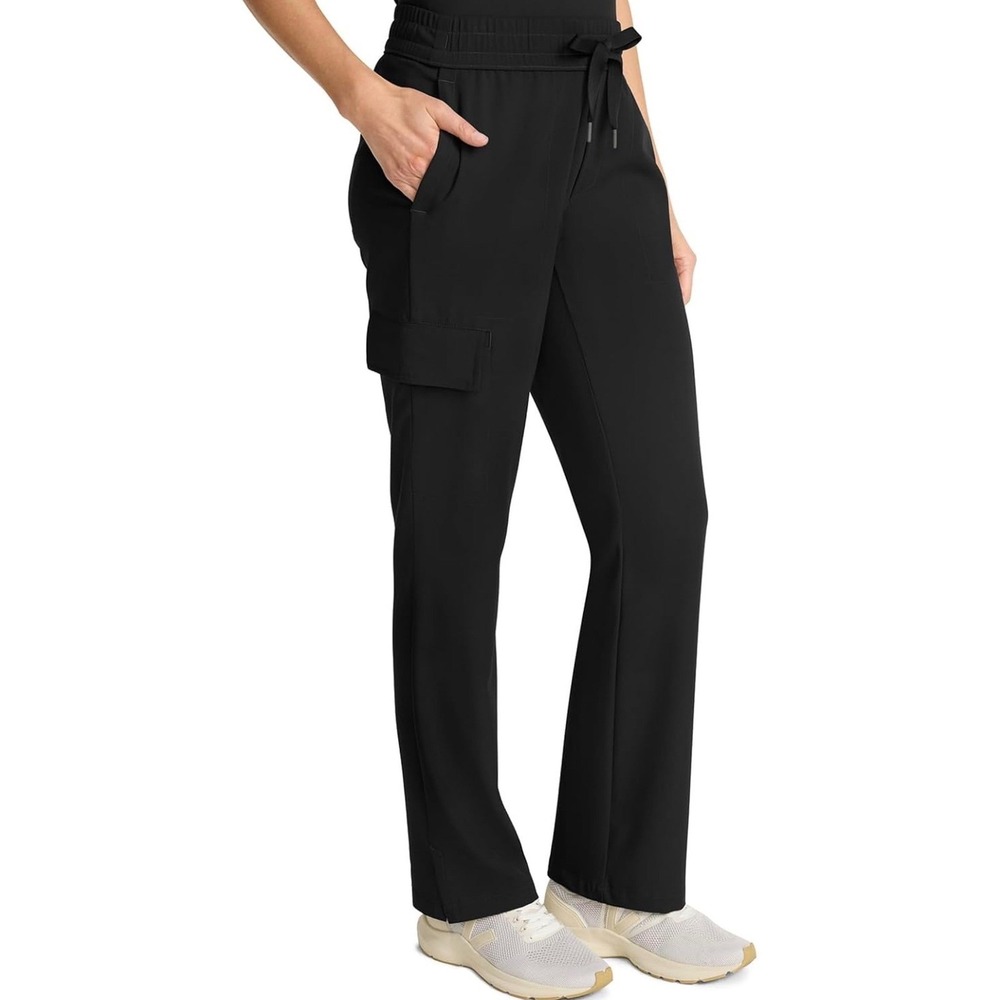 Healing Hands Quest Collection Black Scrub Pants Cargo Drawstring Women's xL